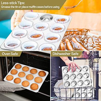 Walfos Silicone Muffin Pan - 12 Cups Regular Silicone Cupcake Pan,  Non-stick Silicone Great for Making Muffin Cakes, Tart, Bread - BPA Free  and