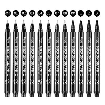  BUUTIIGER Micro-Line Pens 12 Black - Precision