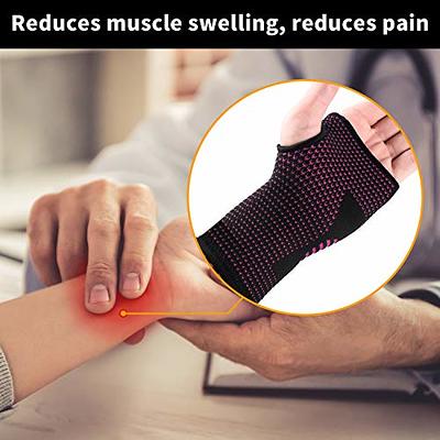  ABYON Wrist Compression Sleeves (Pair) for Carpal Tunnel and  Pain Relief Treatment,Wrist Support for Women and Men.Breathable and  Sweat-Absorbing carpal tunnel wrist brace (Black, Small) : Health &  Household