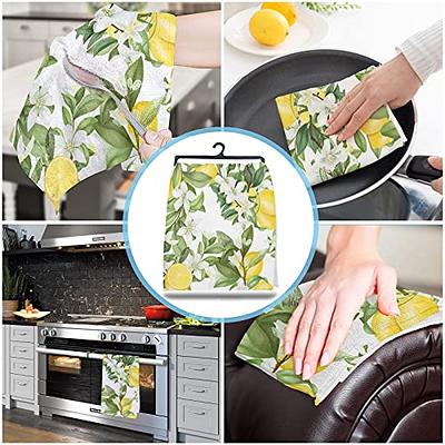 Chic Decor Home Kitchen Towels Lemon Leaves and Floral Tea Towel Microfiber  Absorbent Washable Tropical Summer Fruit Soft Hand Dish Towel Cleaning  Cloth for Kitchen Bathroom，18 x 28 Inch - Yahoo Shopping