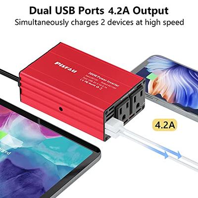  Cantonape 1500W DC 24V to 110V AC Power Inverter with Dual AC  Outlets and Dual 3.1A USB Car Adapter, Replaceable Fuses and Cigarette  Lighter for Car Home Laptop Truck : Automotive