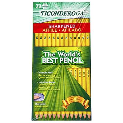 Ticonderoga Wood-Cased Pencils, Pre-Sharpened, 2 HB Soft, Neon Colors, 18  Count