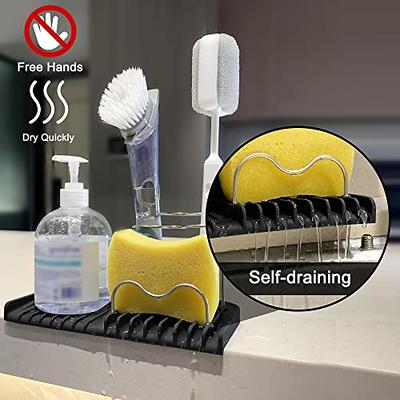 silicone sponge holder - dish soap holder for kitchen counter 2