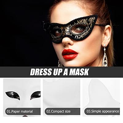 5 Pcs Therian Mask Cat Face Masquerade Halloween Masks Adults Blank