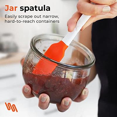 Silicone Jar & Can Spatulas, Red