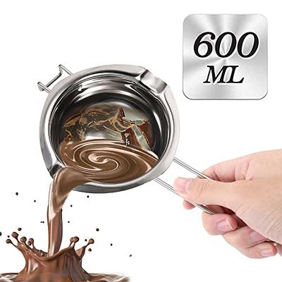 EXCEART Chocolate Melting Bowl 1 Set Stainless Steel Double Boiler