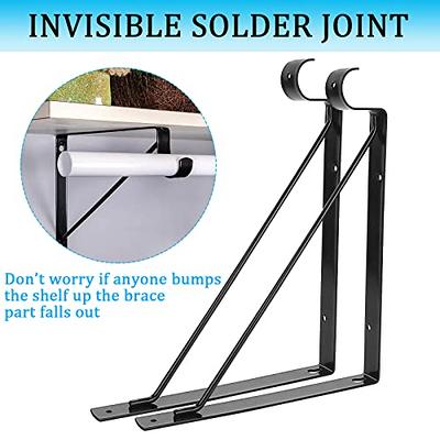 Black Heavy Duty Shelf Bracket and Rod Support