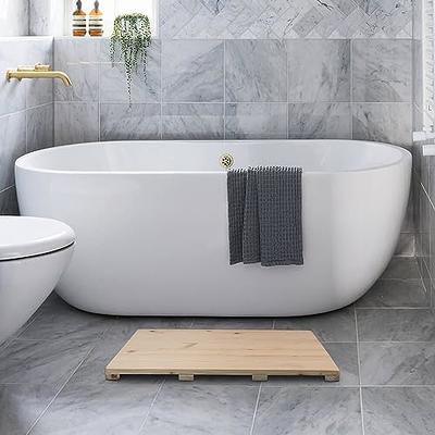  Shower Platform for Camping, Teak Bath Mats for