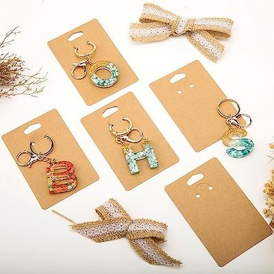 joycraft 100Pcs Keychain Cards, 3.1x4.7 Kraft Paper Cards