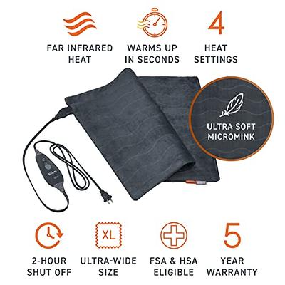 ROYGROW Weighted Heating Pad with Massager, Electric Heating Pad