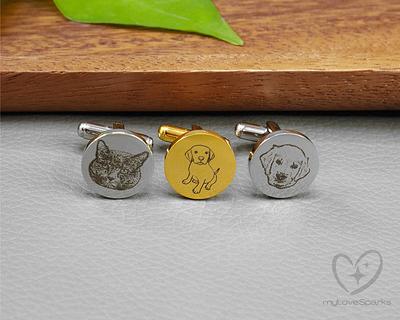 Custom Pet Portrait Cufflinks