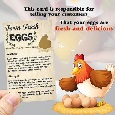  1000 Pcs 2 Inch Egg Carton Stickers Farm Fresh Eggs