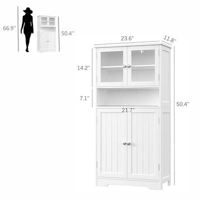 Irontar Bathroom Cabinet, Freestanding Bathroom Storage Cabinet with Drawer  and Adjustable Shelf, Kitchen Cupboard, Floor Cabinet for Bathroom, Home