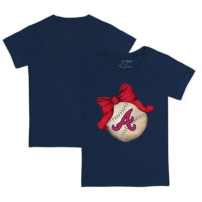 Houston Astros Tiny Turnip Women's Baseball Bow T-Shirt - Navy