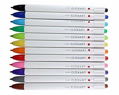 Zebra Pen Click Art Retractable Marker Pen, Fine Point, 0.6mm, Assorted  Colors, 12 Pack