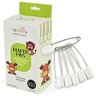 Large Colored Safety PinsStainless Steel Safety Locking Baby Cloth Diaper  Nappy Pins (#2), Diaper Pins Other Sewing Embroidery Supplies - Yahoo  Shopping