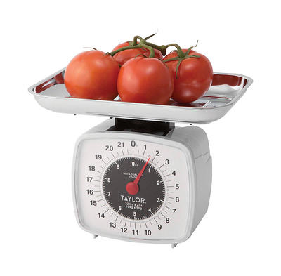 MARLIZ 11 lb/ 5Kg Mechanical Food Scale for Kitchen| Analog Kitchen Scale  with 2 Bowls Grams and Ounces |balanza di cocina Food Weight Scales red