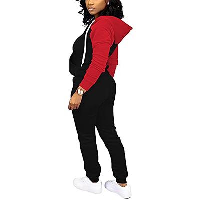  Nimsruc Two Piece Outfits For Women Jogging Suits Workout Pants  Sets Casual Long Sleeve Sweatsuit Tracksuit Matching Clothing Black S :  Clothing, Shoes & Jewelry