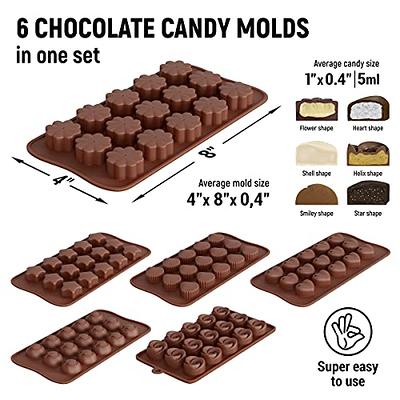 Chocolate Molds Silicone Set - 6 pk + Free Recipes Ebook - Food Grade Candy  Molds Silicone - Easy to Use Non-Stick Silicone Molds for Candy - Yahoo  Shopping