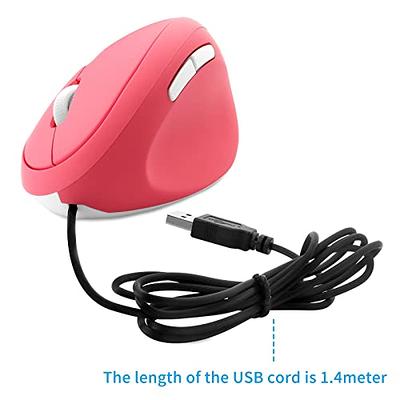 YOCUNKER USB Wired Vertical Mouse M Size for Small Hands, Ergonomic Optical  Low Noise 6 Buttons, Reduce Wrist Strain, Compatible with MacBook /PC/Laptop/Desktop/Windows/Mac OS,Pink - Yahoo Shopping