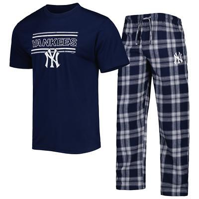 Women's Concepts Sport Navy Denver Broncos Plus Size Badge T-Shirt & Flannel Pants Sleep Set