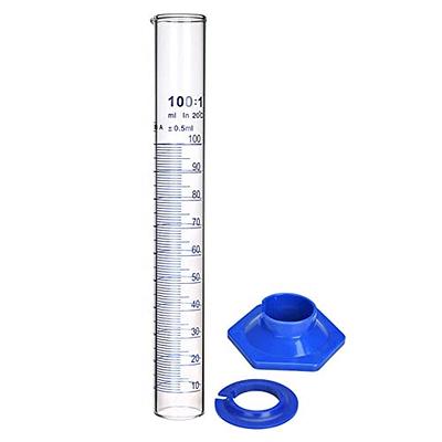 StonyLab 4-Pack Borosilicate Glass 100ml Heavy Wall Graduated Cylinder Measuring Cylinder - 100ml