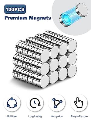 FINDMAG 120 Pack Powerful Magnets of 6 Different Sizes, Strong Magnet,  Fridge Magnets, Magnets for Whiteboards, Refrigerator Magnets, Small  Magnets