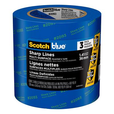 Blue Painters Tape - Masking Tape, 3 Rolls - 1.88 x 164 ft / 55 yards