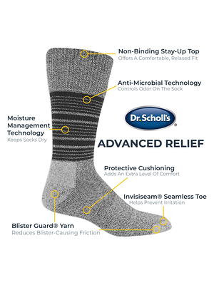Dr. Scholl's Men's Big and Tall Advanced Relief Blister Guard® Casual Crew  Socks, 3 Pack - Yahoo Shopping