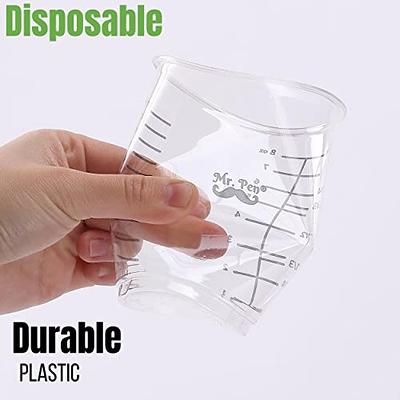 Prestee 50 Disposable Measuring Cups 8 oz - Resin Epoxy Measuring Cups & Mixing Cup - Plastic Measuring Cups for Liquids - Liquid Mixing Cups - Dry