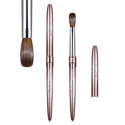 Acrylic Nail Brush Sets - Real Kolinsky Acrylic Brush & Double-Ended Nail  Clean Up Brush - Acrylic Nail Brushes for Acrylic Application - Suit for  Nail Art Designs Home DIY (#8, Gold) 