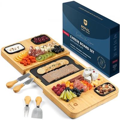 Royal Craft Wood Bamboo Cutting Board for Kitchen - Cutting Board Set for 3 Meat, Fruit, Veggies