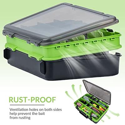 THKFISH Fishing Tackle Box Organizer Double Layer Tackle Storage