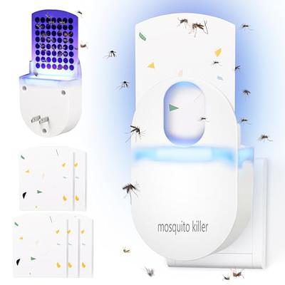  Mosalogic Fly Insect Trap Plug-in Mosquito Killer Indoor Gnat  Moth Catcher Fly Tapper with Night Light UV Attractant Catcher for Home  Office (White-2pack) : Patio, Lawn & Garden