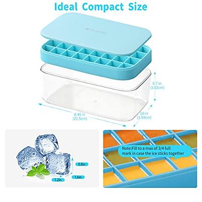 Ice Cube Trays With Lid And Bin - Silicone Ice Cube Tray For Freezer Bpa  Free - Ice