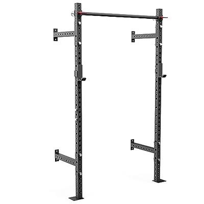 GRIND Fitness Alpha1000 Squat Stand, Exercise Rack with Barbell Holder and  Weight Storage Pegs, 2x2 Uprights, 1000 lbs Weight Limit, Textured Pull Up  Bar, Heavy Duty J-Cups 