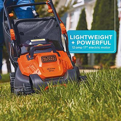  BLACK+DECKER Electric Lawn Mower, 12-Amp, 17-Inch (BEMW482BH)  : Patio, Lawn & Garden