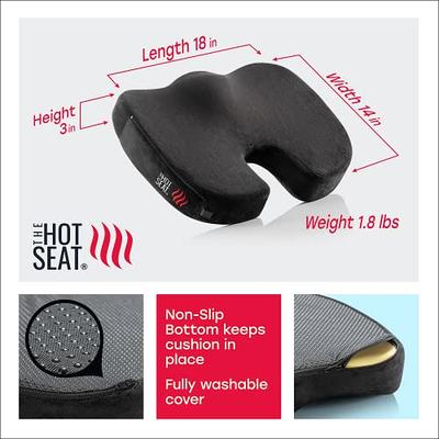 Ergonomic Seat Cushion with Gel-Enhanced Memory Foam Node Color: Black