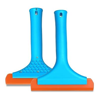 YESCOO 2 Pcs Small Squeegee, 5.9'' Blade and 7.5'' Handle, Window