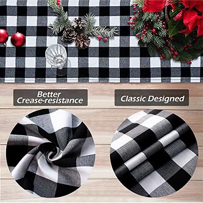 Black and Red Buffalo Check Plaid Believe Christmas Winter Kitchen