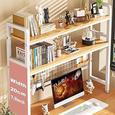 2-Tier Desktop Bookshelf For Computer Desk, Wood And Metal Desk Shelf ,  Adjustable Desk Bookcase, Open Countertop Storage Display Shelf,  Freestanding Small Organizer Rack ( Color : White , Size : 95X2 - Yahoo  Shopping