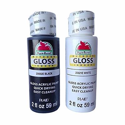 Apple Barrel Acrylic Paint Outdoor Indoor Gloss Set - Black and