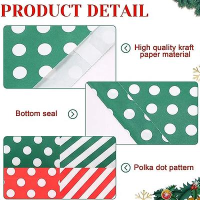 Sweetude 400 Pcs Paper Cookie Bags Bulk 5 x 7 Inch Disposable Treat Bag  Flat Small Buffet Snack Bags Stripes Polka Dots Wave Candy Bags for Wedding