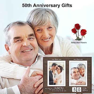 40th Anniversary - 4x6 Inch Wood Picture Frame - Great Anniversary