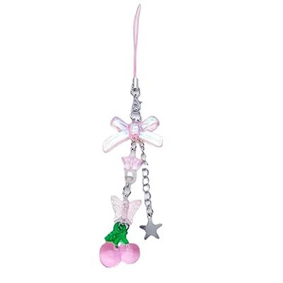 Pink Kawaii Mushroom Phone Charm