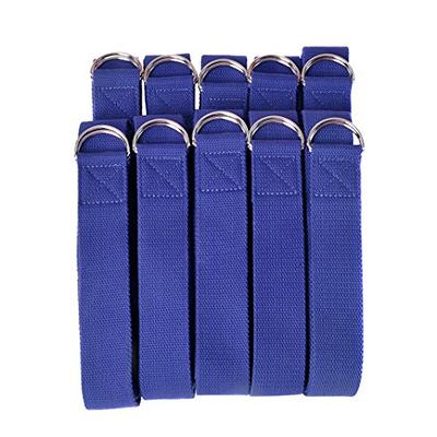 Sunshine Yoga 10-Pack Yoga Strap, 6-Foot Yoga Straps With Anti-Slip D-Ring  Buckle, Adjustable Leg Stretching Strap, Exercise Stretch Strap for Muscle