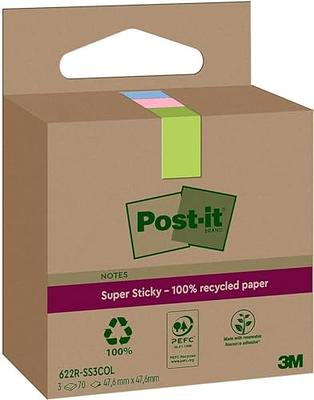 Post-It Assorted Sticky Note, 12 Notes per Pad, 47.6mm x 47.6mm