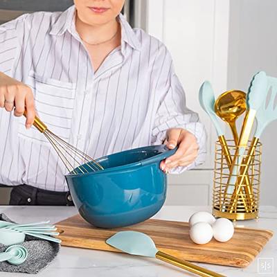 Teal Kitchen Utensils Set with Holder - 17PC Teal & Gold Cooking Utensils  for Nonstick Cookware Includes Gold Utensil Holder - Teal Kitchen  Accessories and Decor - Yahoo Shopping