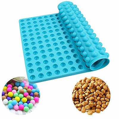 Webake Mini Round Silicone Molds, Semi Sphere Gummy Candy Chocolate Chip  Molds, Baking Mat Cooking Sheet For Pets, Dog Treat Pan, Small Dot Cake  Decoration, 221 Cavity (Blue-0.6 Inch) - Yahoo Shopping