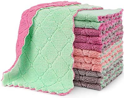 Sliverdew Absorbent Microfiber Cleaning Cloth Lint Free Thick Microfiber  Towels Dish Rags Colored Stripes Reusable Microfiber Cleaning Rags for  Kitchen, Bathroom, Car - Yahoo Shopping